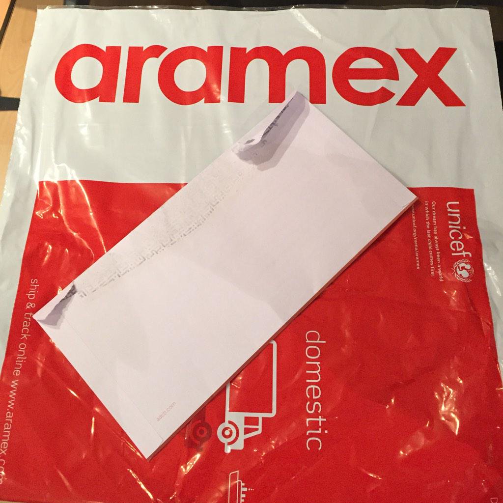 Aramex shipping bag